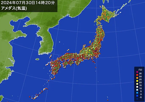 「猛暑日」の記録（７月３０日）