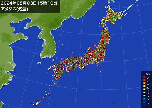 「猛暑日」の記録（８月３日）