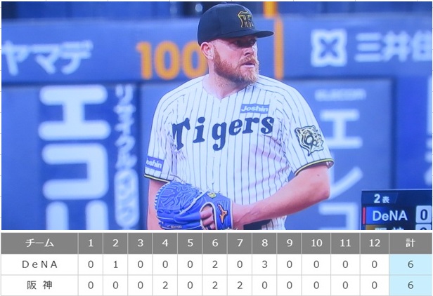 延長引き分け＠＜阪神タイガース...