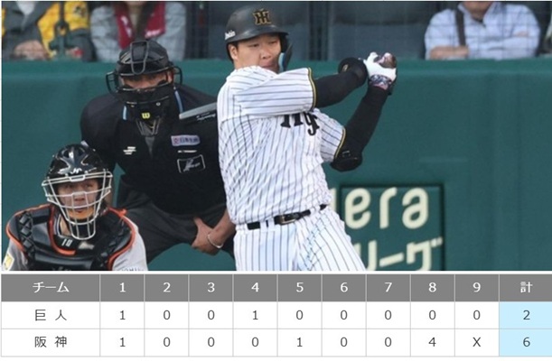 ＜大山悠輔＞決勝打＜阪神タイガ...