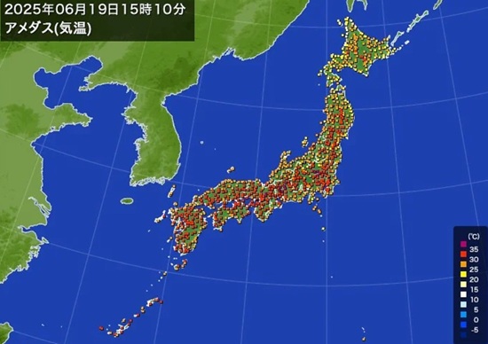 「猛暑日」の記録（６月１９日）