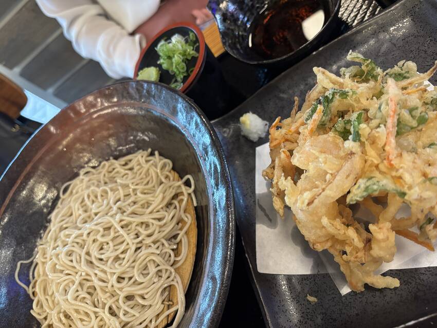 📸かき揚げざるそば