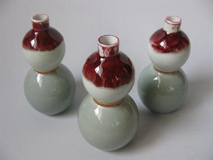 辰砂青磁釉徳利