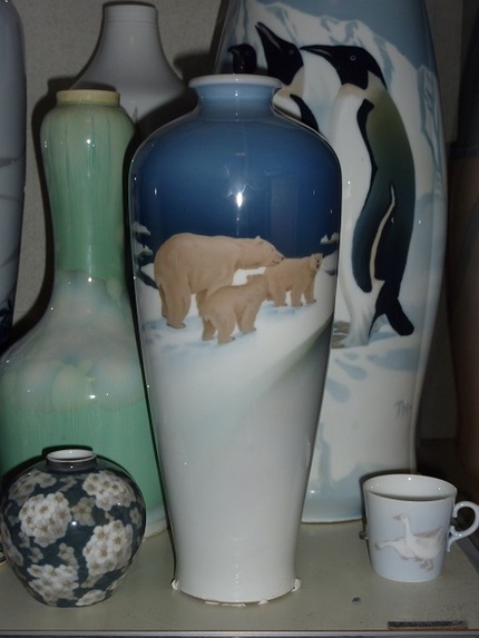 北極熊文花瓶