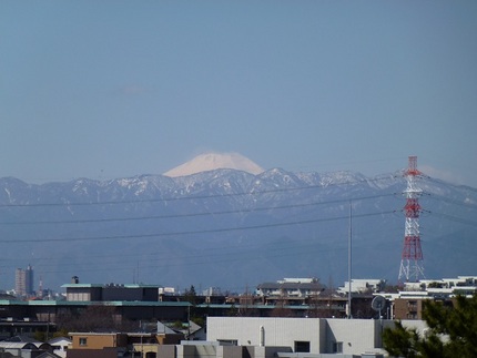 今朝の富士山です。