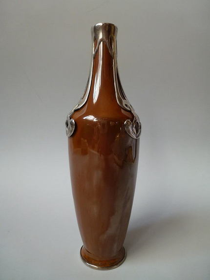 窯変釉銀巻花瓶