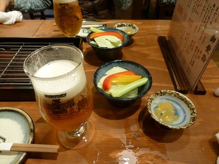 ビールが美味しかった。キャベツ...