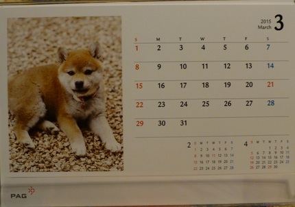 子犬のカレンダー　3月
