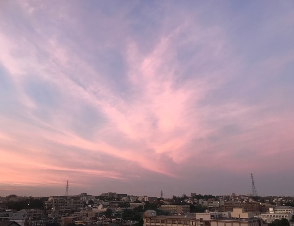 19時9分頃の東の空