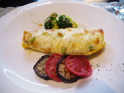 ズッキーニのグラタン　枝豆入り...
