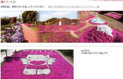 芝桜や花や緑に囲まれた　カフェ...