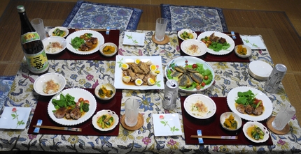男子会なう　豚肉の塩麹焼き　粒...