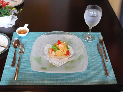 海老とトマトの冷製パスタ　桜エ...