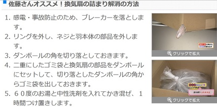 換気扇の詰まり解消のスゴ技 (...