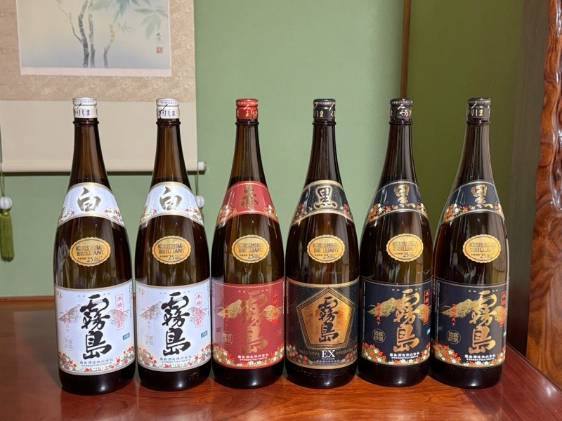 白霧島（25度）瓶２本・赤霧島...