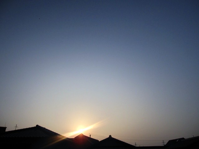 ＜幸い＞な朝日。
