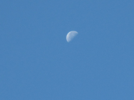 朝の月・青空の月・白い月〜中元...