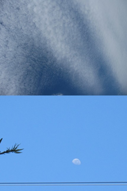 流氷雲とお椀の月・お饅頭の月
