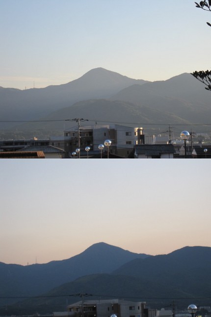 秋の夕景