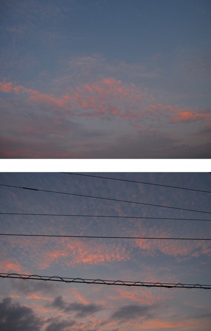 猛暑日の夕暮れ