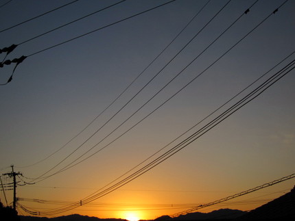 今日の夕日