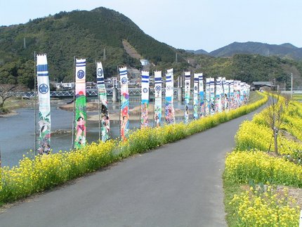 幟と菜の花　（2009年3月）