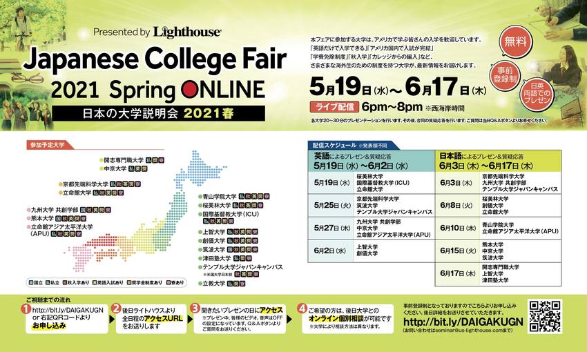 日本の大学説明会２０２１