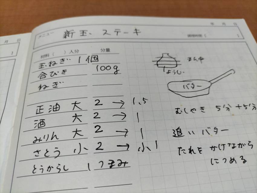 ボンビー父さんの「料理ノート」...