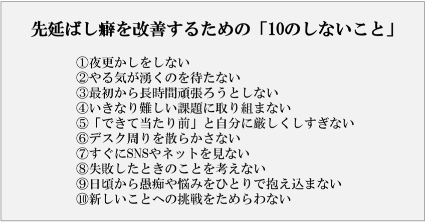 先延ばし癖で困っています。「す...