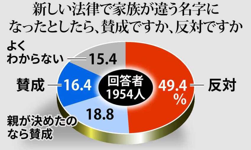 ファミリーネーム喪失、選択的夫...