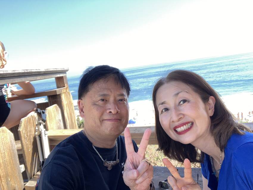 近所の海へ行きました...