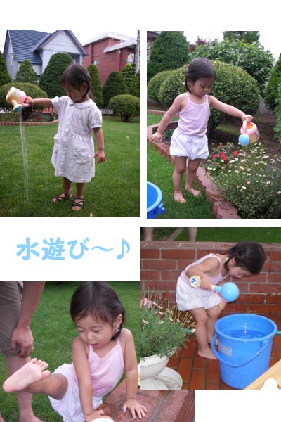 水遊びに夢中(*'-'*)