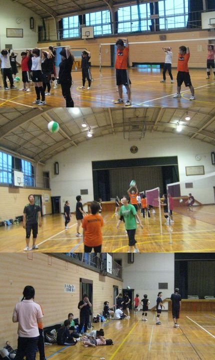 準備運動　パス　　休憩