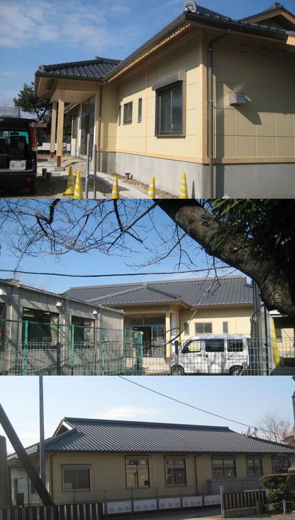真ん中の写真のプレハブが移転中...