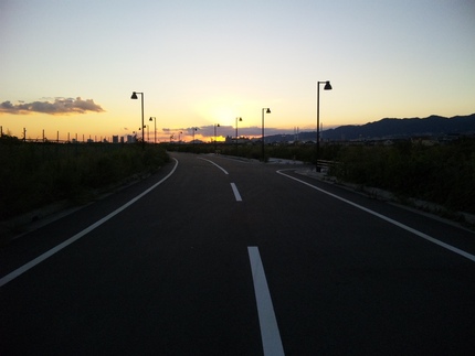 昨日の夕日
