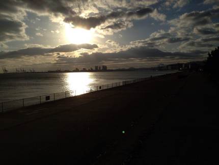 今日の夕日