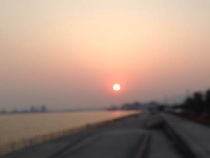 昨日の夕日