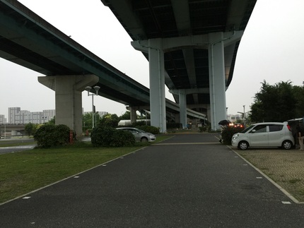 雨のときの散歩場です