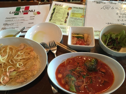 難波でランチ
