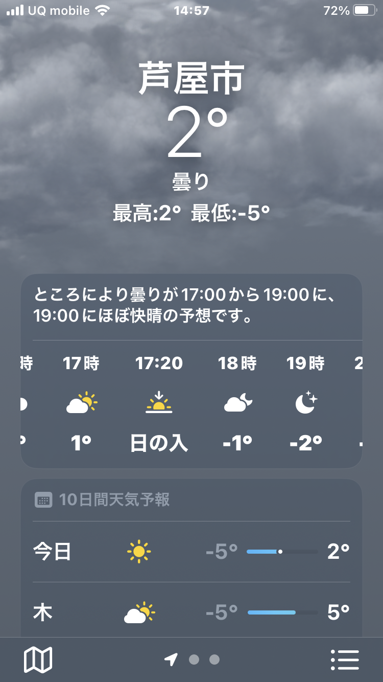 今朝は寒かった　気功体操中止