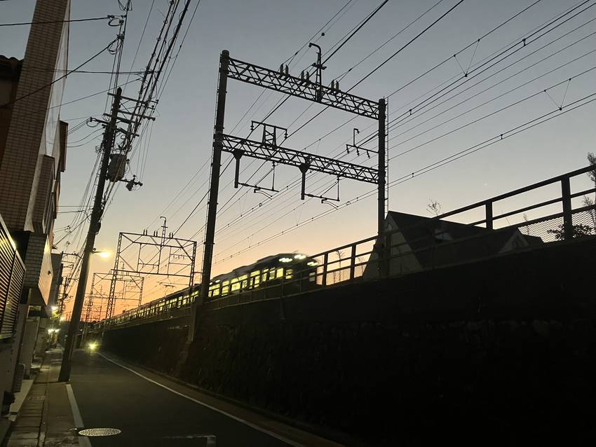 今朝の阪急電車