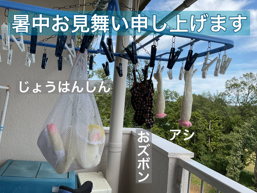 雪男くんの体を分解して洗って干...