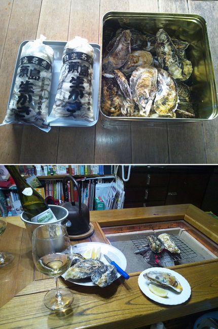 沢山の生牡蠣