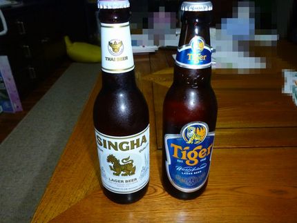 SINGHAビールとTIGER...