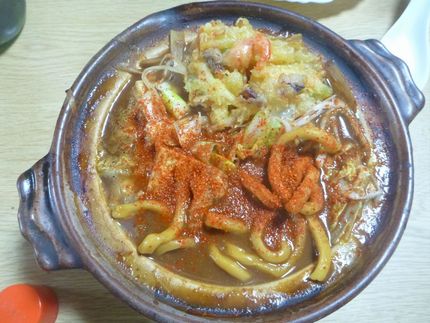 一味をたっぷりふって