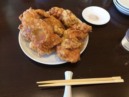 鳥の唐揚げにビックリ