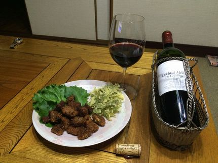 クジラの立田揚げとタラの若葉の...