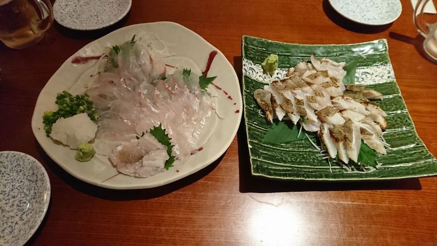平目とアイナメの造り
