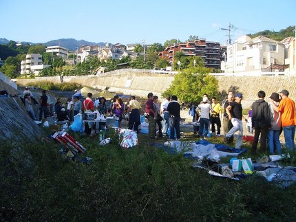 住吉川で大ＢＢＱ大会！