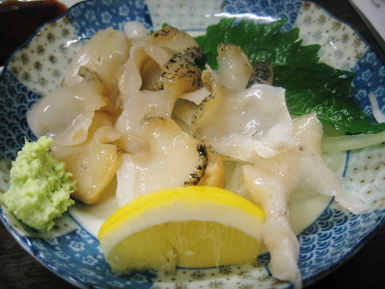 真つぶ貝の刺し身で　『さつま美...